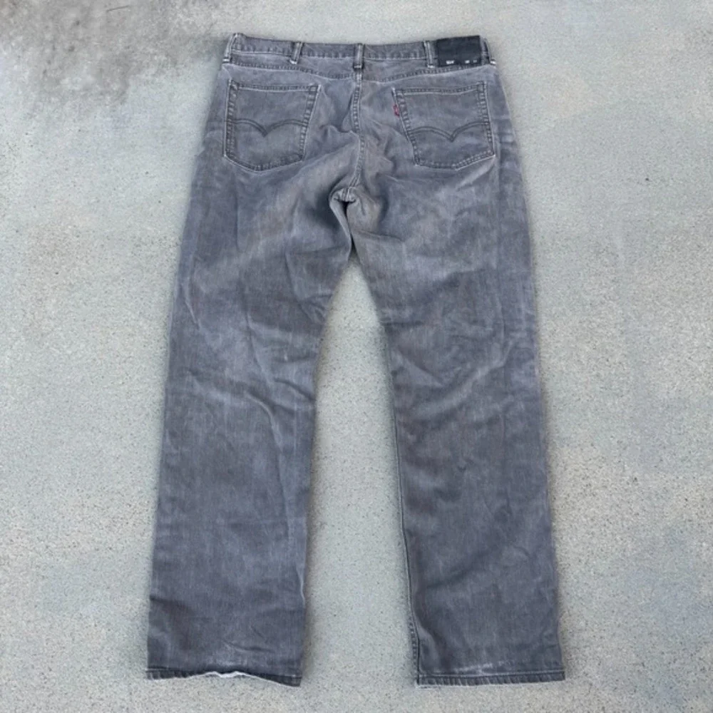 Levi's 514 Jeans Mens 38X32 Grey Denim 100% Cotton Comfort Straight Leg Mid Rise
